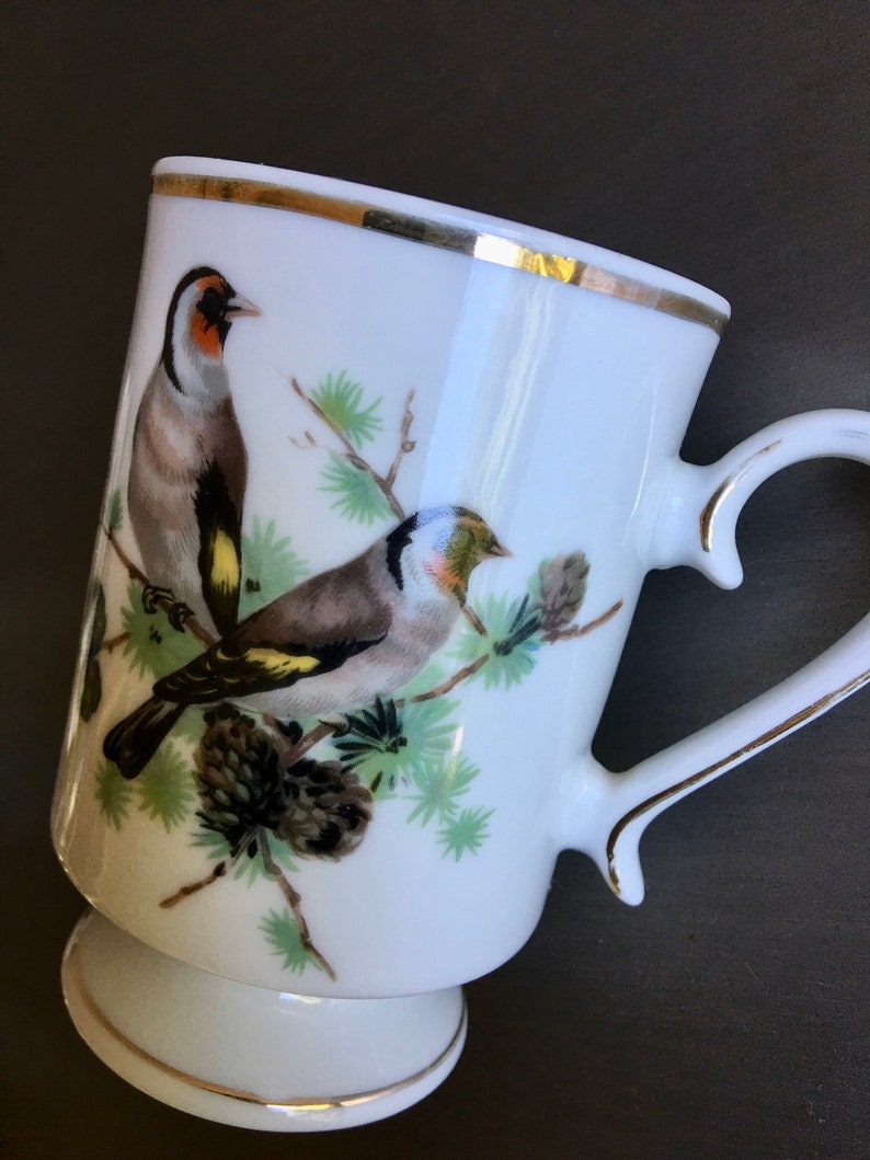 Royal Crown Bird Mug Vintage Footed Porcelain 4767 | Etsy