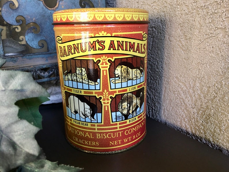 Barnum Animal Crackers Tin Vintage Animal Cracker Tin Etsy