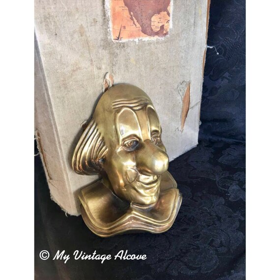1940 Brass Clown Head Bookends クラウンヘッド