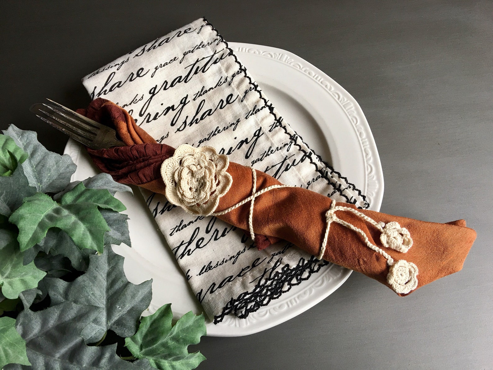 Napkin Ties Napkin Wrap Napkin Utensil Wrap Napkin Cutlery Etsy