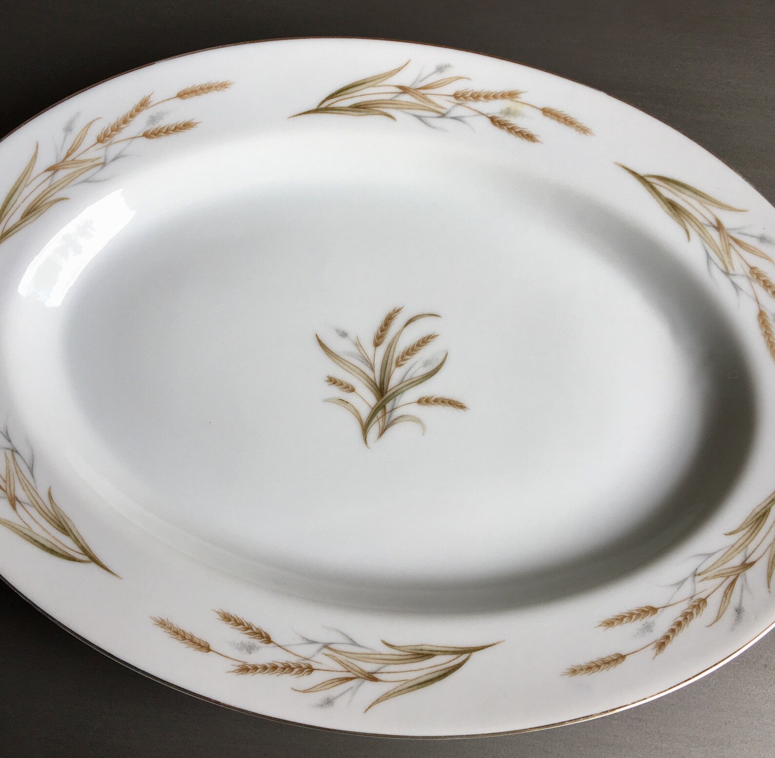 Wheat Platter Vintage Wheat Pattern China Golden Wheat Etsy
