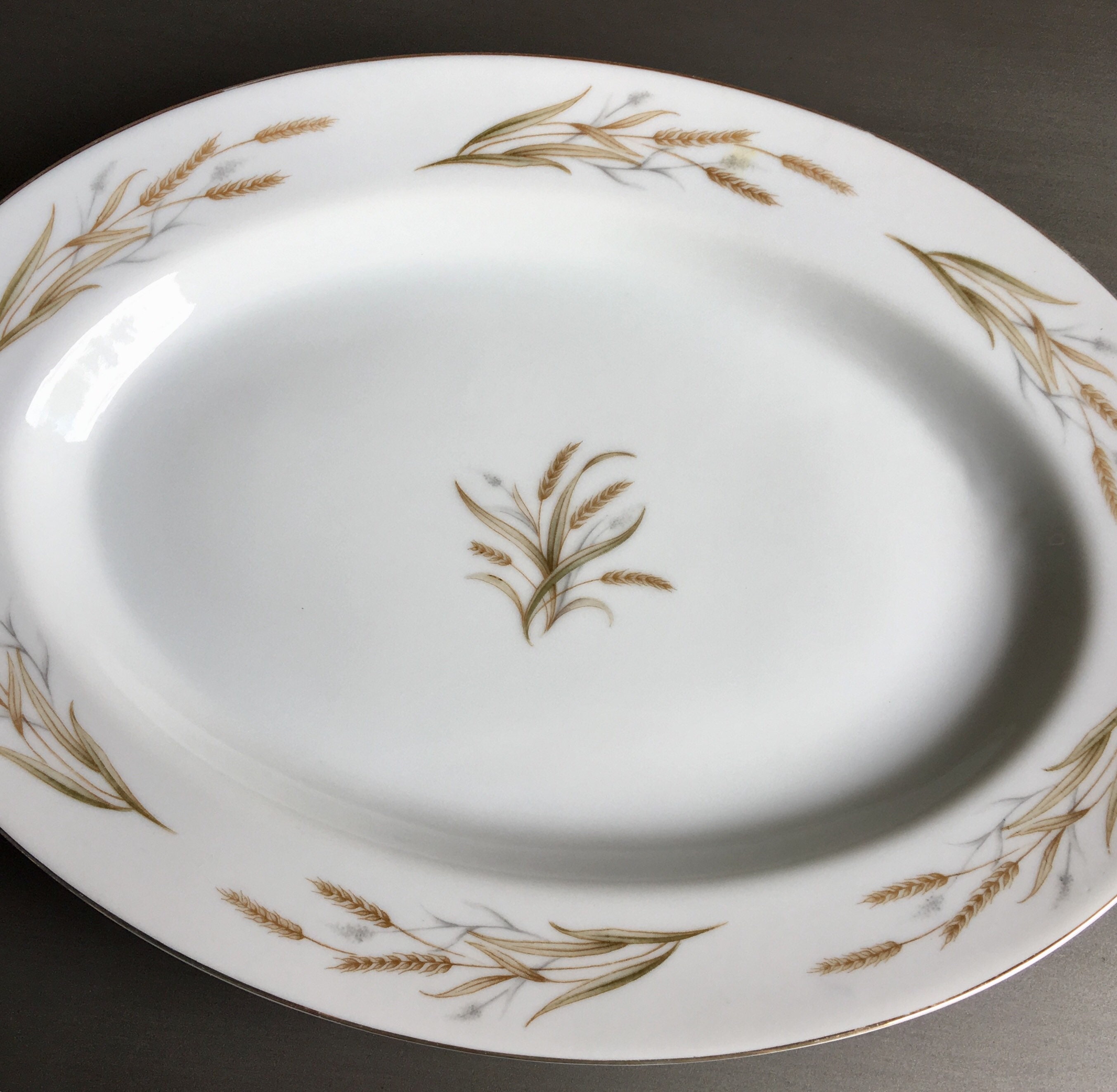 Vintage Wheat Platter Kyoto Fine China Platter Kyoto China Etsy