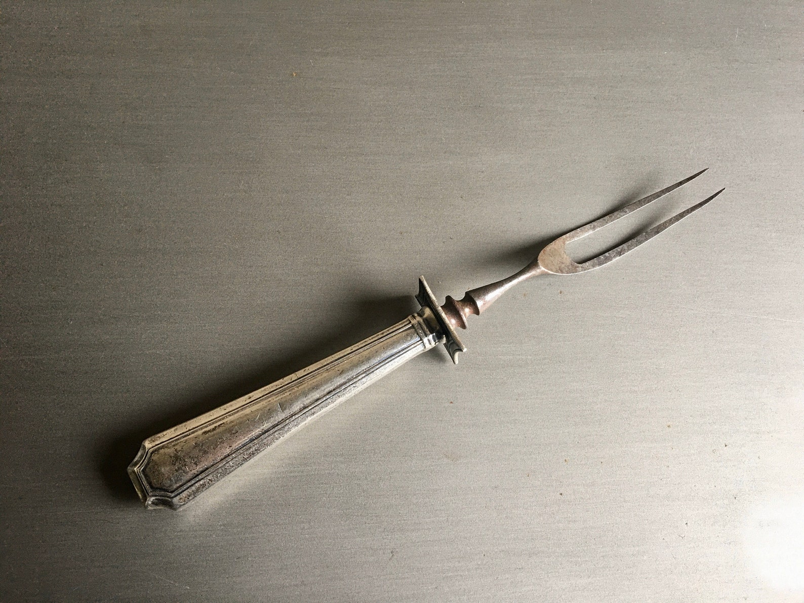 Meat Carving Fork With Guard Monogram S Etsy