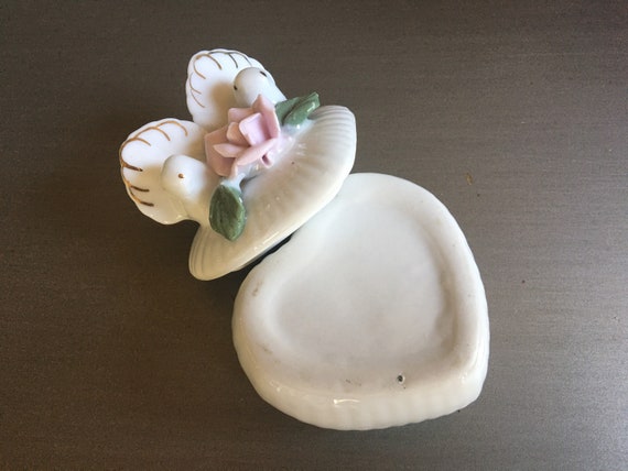 Heart Shaped Engagement Ring Box, Vintage Wedding… - image 5