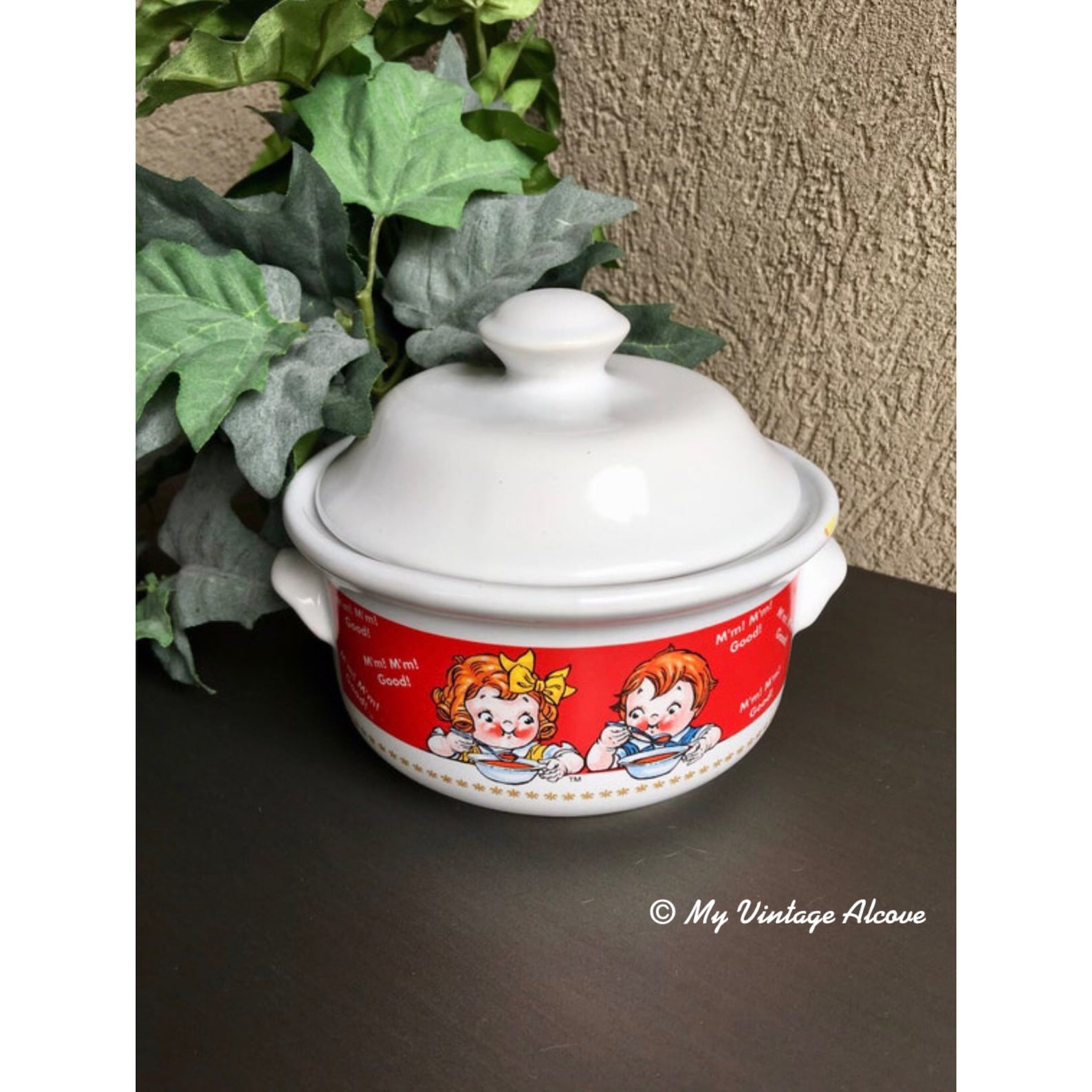 1998 Campbells Soup Bowl With Lid Vintage Campbell's Soup Etsy