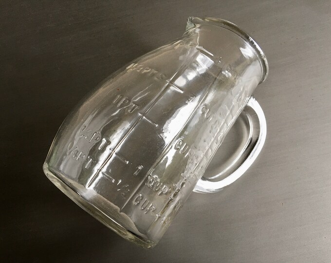 Glasco Glass Measuring Pitcher Vintage 4 Cup 1 Qt Measure Etsy