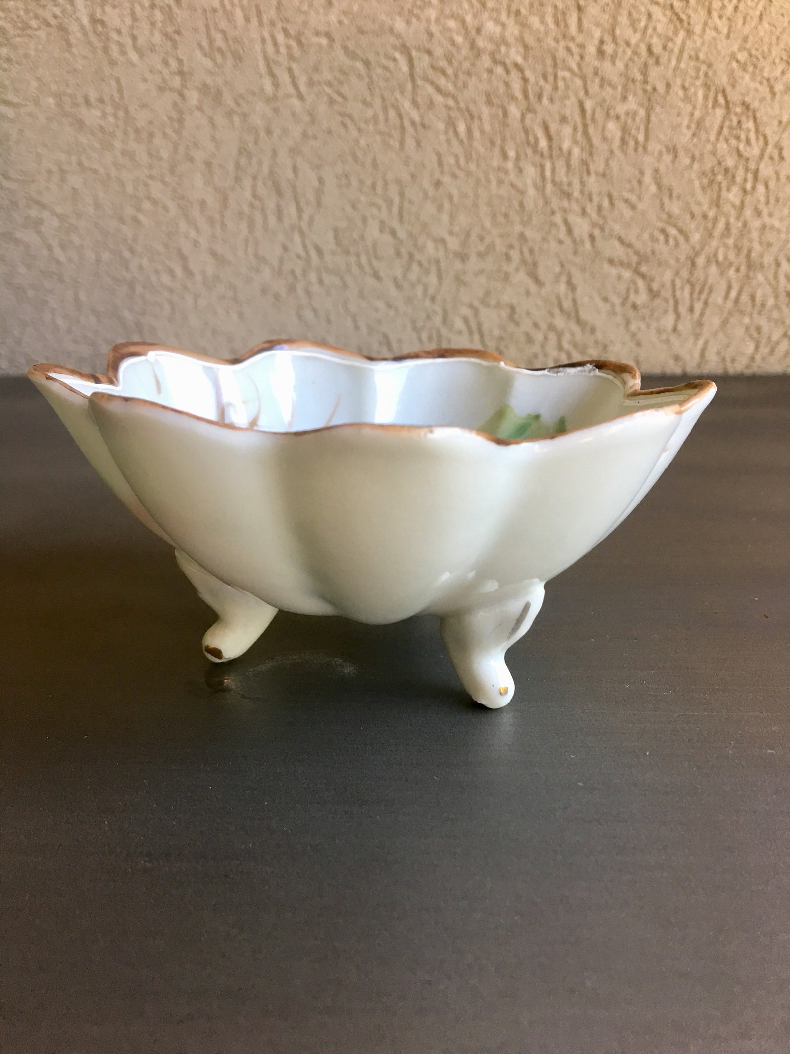 Hand Painted Nippon Three Footed Bowl Nippon Footed Bowl Etsy