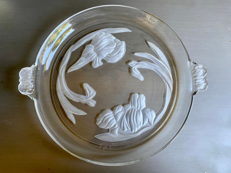 Glass Serving Platter Etched Glass Serving Platter Etsy