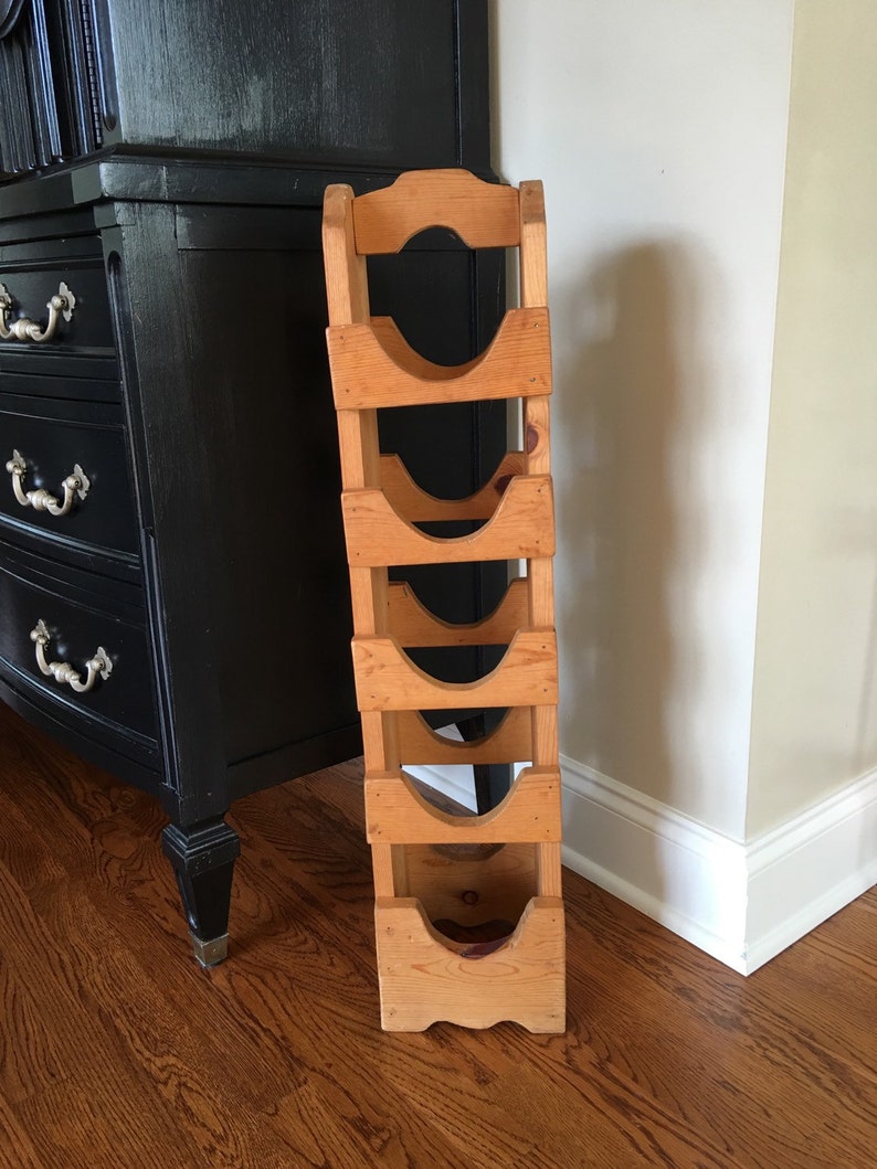 Tall Narrow Floor Wine Rack Tall Slim Wine Rack Narrow Wine Etsy UK