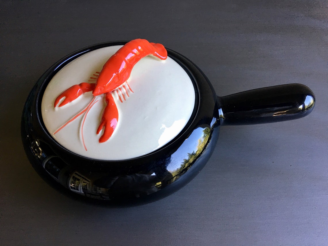 Kenwood Pottery Kenwood Red Lobster Vintage Lobster Dish Etsy