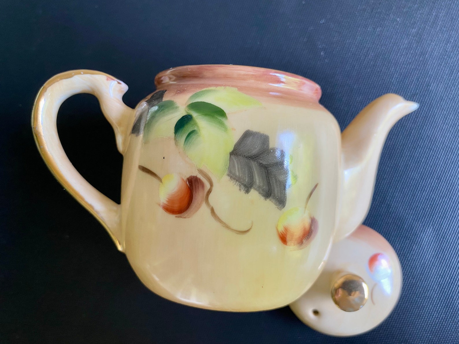 Individual Teapot Vintage Lefton China Hand Painted Teapot Etsy