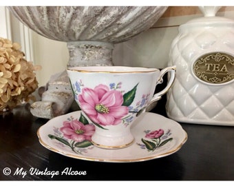 Royal Standard Fine Bone China England Teacup,                        Pink Floral Tea Cups