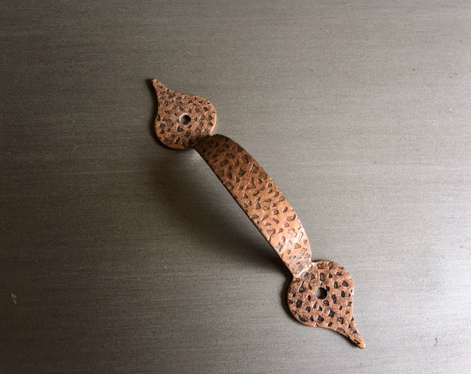 Hammered Copper Pull Hammered Copper Hardware Etsy