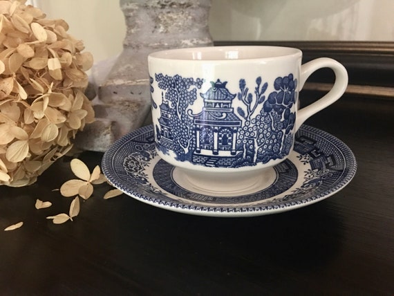 Blue willow cup sale