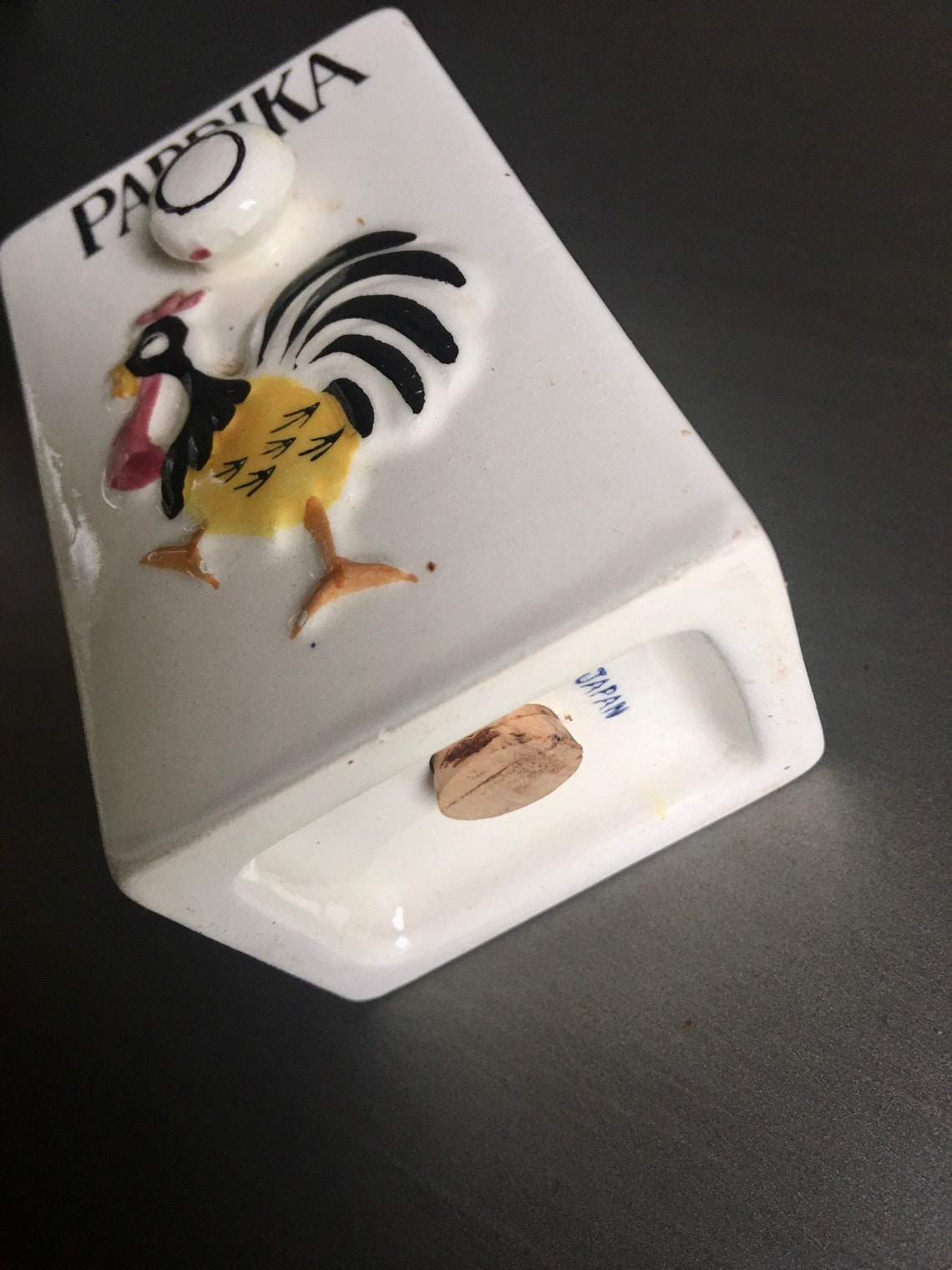 Rooster Spice Rack Ceramic Jars w/ Cork Stoppers Wood Wall Etsy