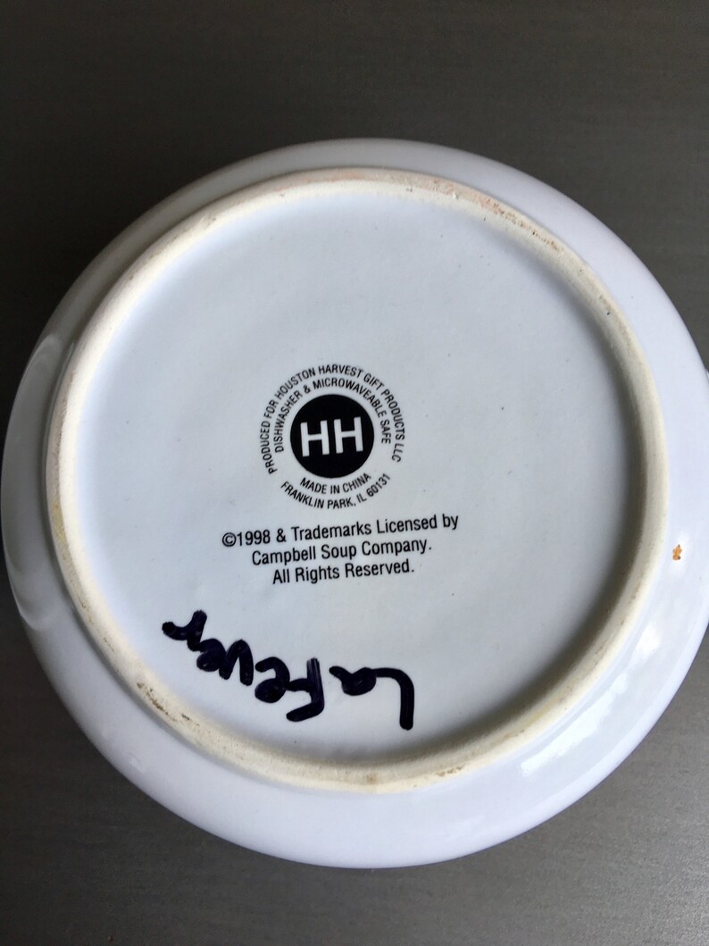 1998 Campbells Soup Bowl With Lid Vintage Campbell's Soup Etsy