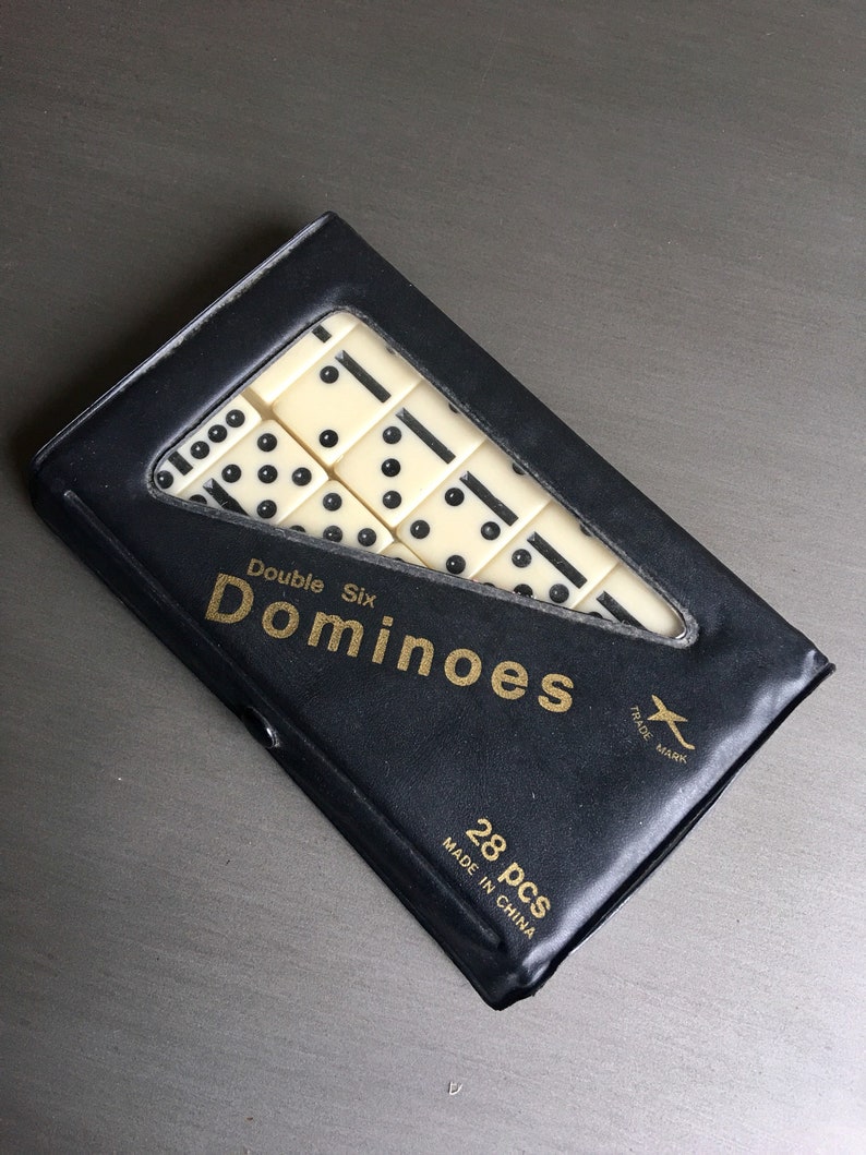 Double Six Bakelite Dominoes In Case Vintage Unopened Domino Tile Game ~ #D4103