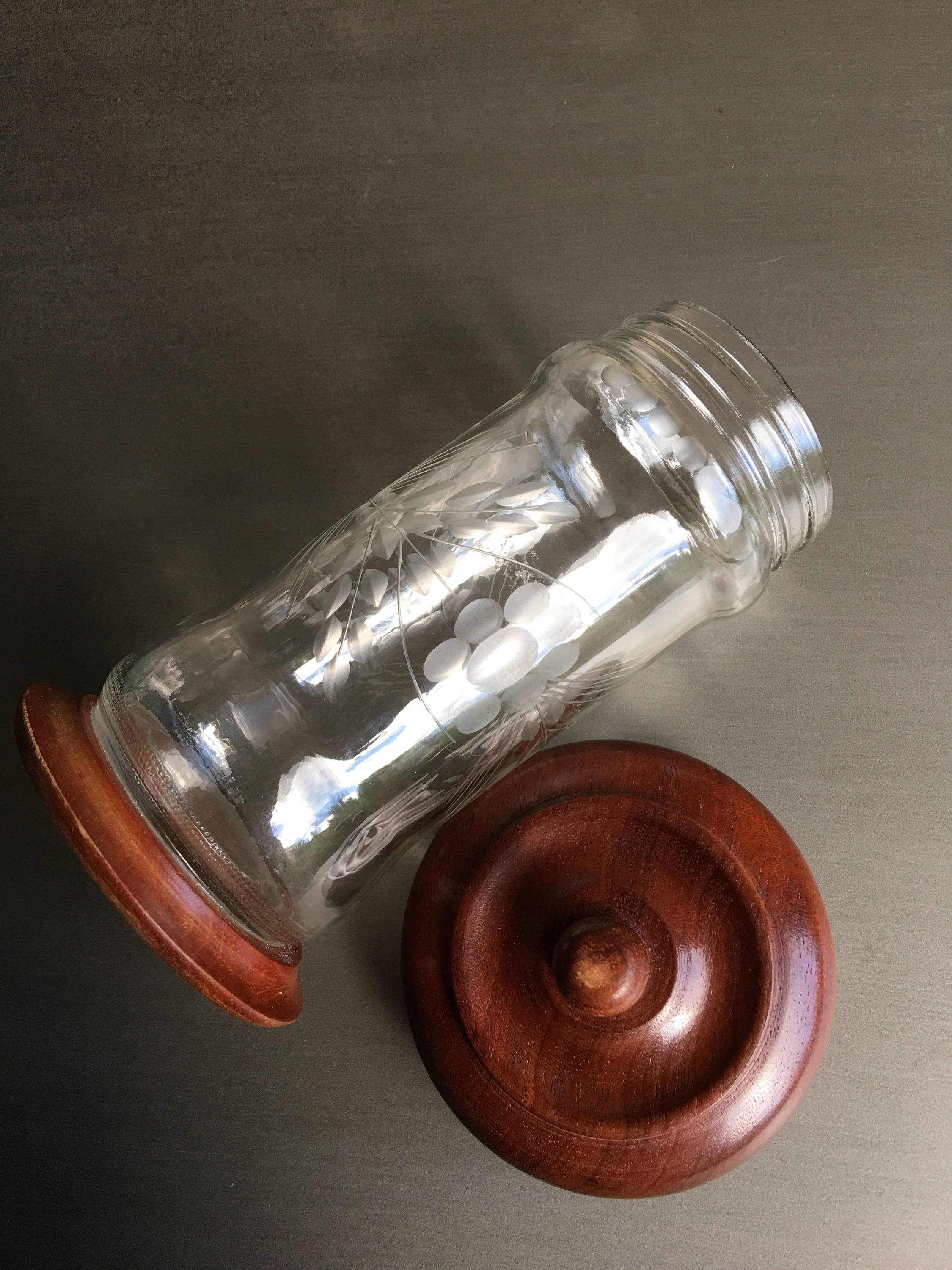 Etched Glass Jar Engraved Glass Jar Etched Jar Etched Jars Etsy