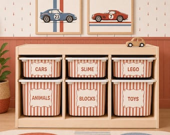 ストライプとテキスト IKEA TROFAST デカール ストライプ ラベル Trofast おもちゃ箱用ステッカー IKEA TROFAST ステッカー テキストステッカー Trofast ラベル ストライプ