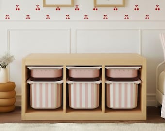 Roze strepen IKEA TROFAST sticker roze geschulpte Trofast sticker roze ikea trofast stickers