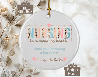 Nurse Thank You Ornament Personalized, Nurse Appreciation Gift