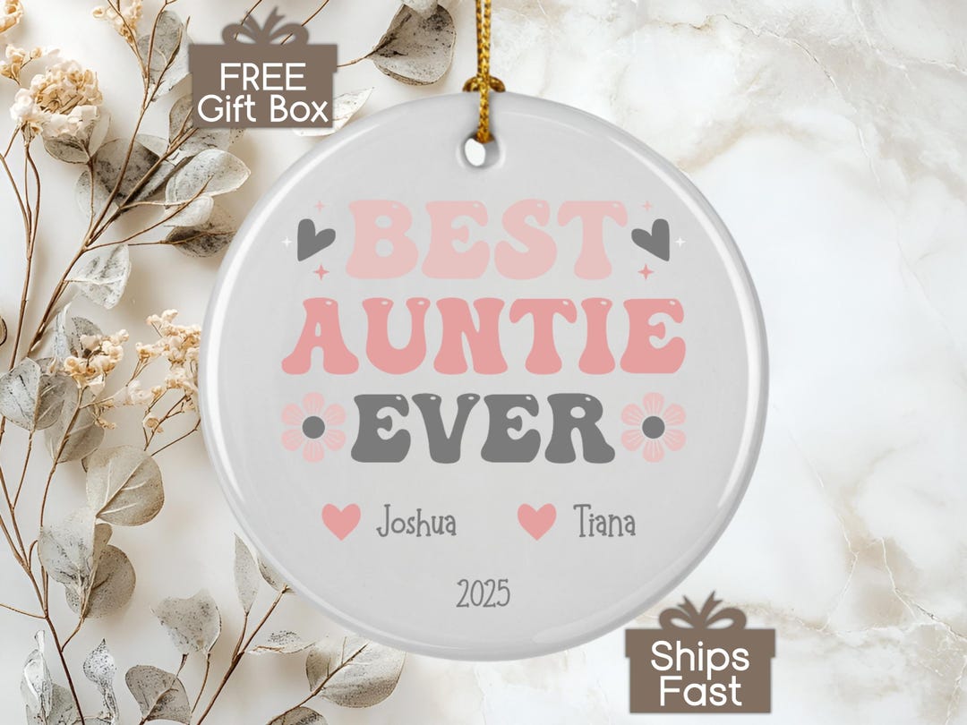 Personalized Auntie Ornament, Custom Aunt Ornament Gift - Etsy