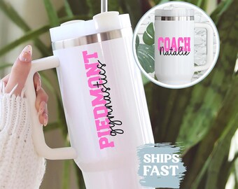 Personalized Gymnastics Coach Tumbler With Handle