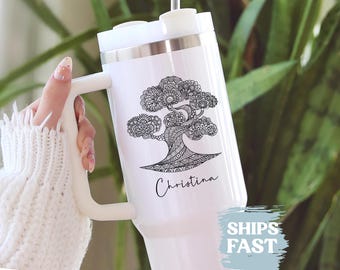 Personalized Mandala Tree of Life Tumbler