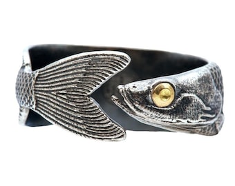 Elegant Fish-Shaped Adjustable Open Ring: Dainty Silver Band for Men with Flexible Fit, Adjustable 925 Sterling Silver Fish Ring