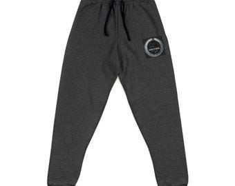 Wreath Floral Skull Joggers | Embroidered Joggers