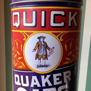 Vintage 1990 Quaker Oats Tin: Limited Edition Oatmeal Storage