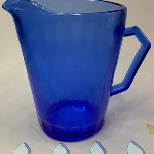 Cobalt Blue Small Pitcher/Creamer - Hazel Glass Company - Vintage - 1950's