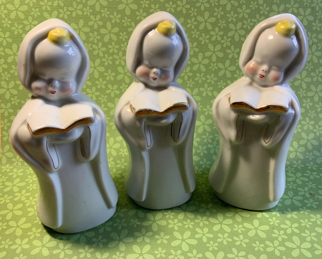 Choir Boys Figurines Set of Three Shafford China Ceramic Hand Painted