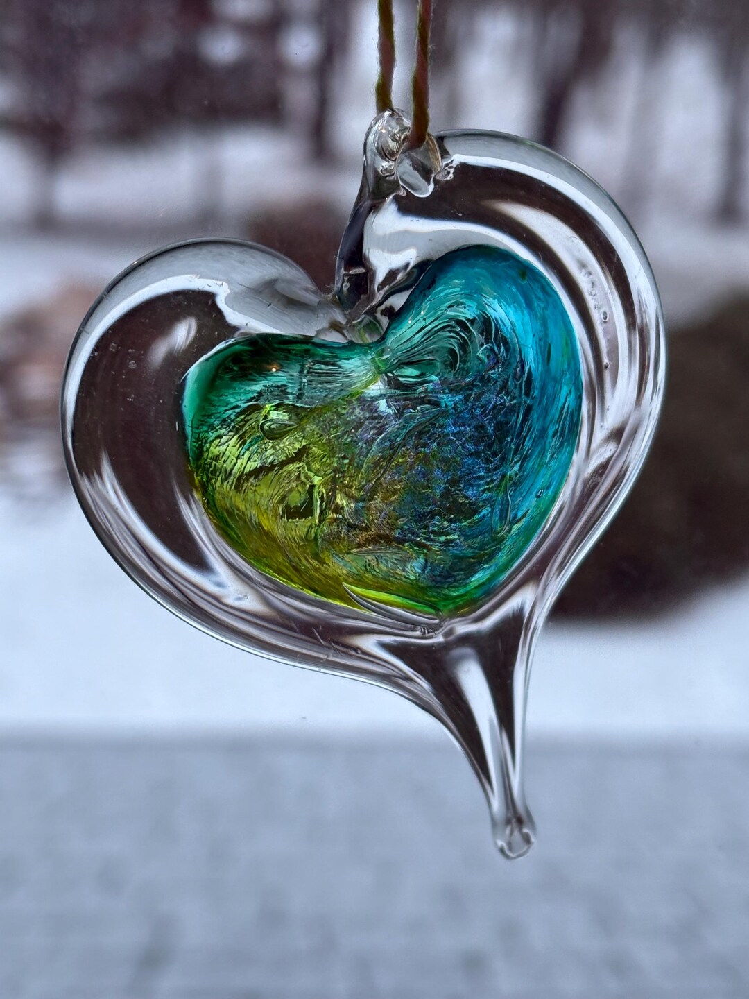 Sentiments Glass Heart Art Glass - Valentine - Solid Glass - - Etsy