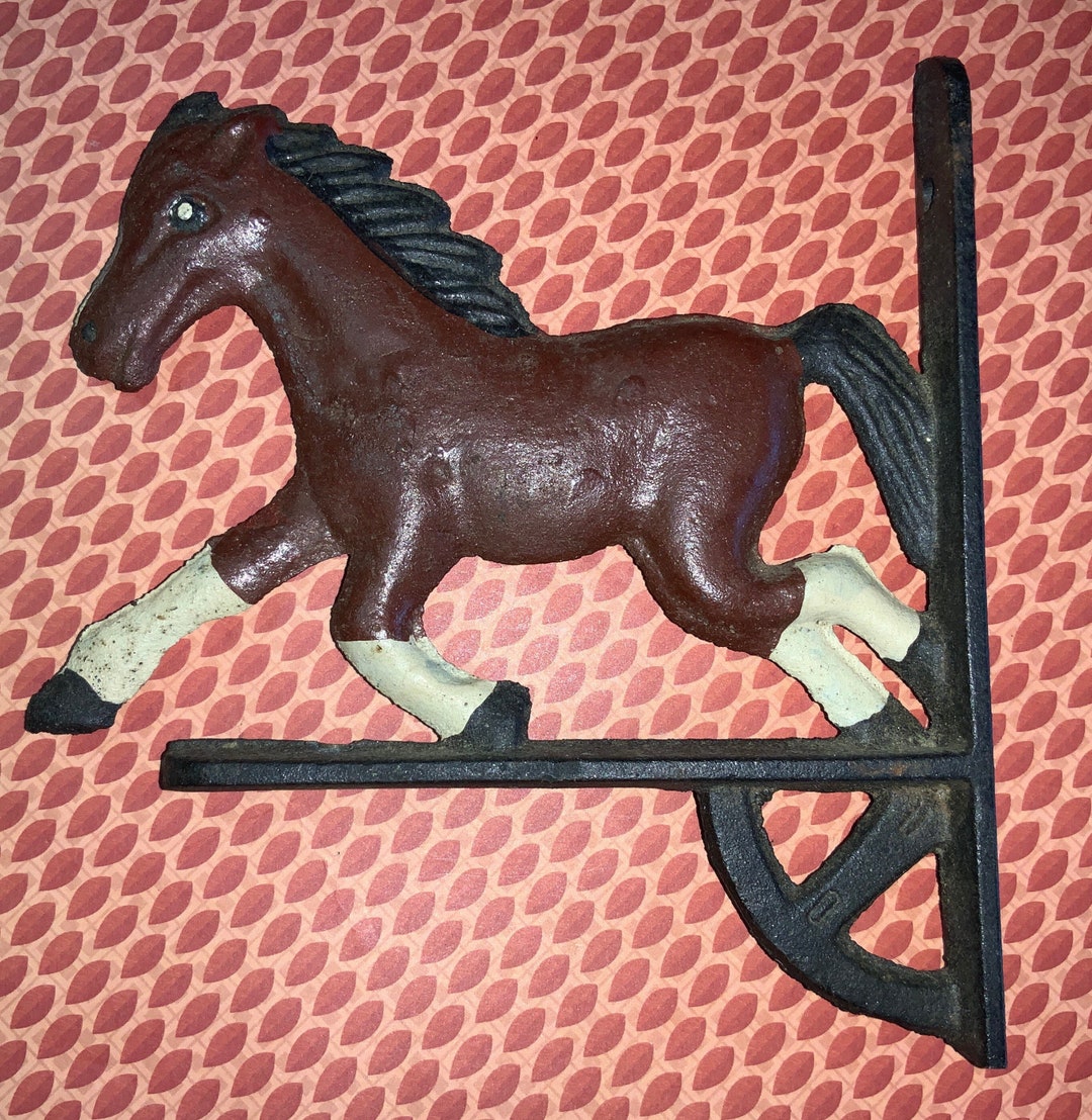 Running Horse Cast Iron Wall Decor Fence Decor Horse Lover Vintage Etsy