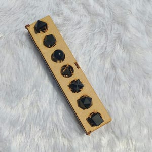 Sacred Black Obsidian Platonic Solid Kit - Kristallgitter Set für Schutz, Meditation und Energiereinigung