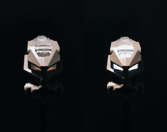 Clear White (Metru) V2 || The Chroma Collection || Custom Magnet Activated Bionicle LED Metru Brainstalk