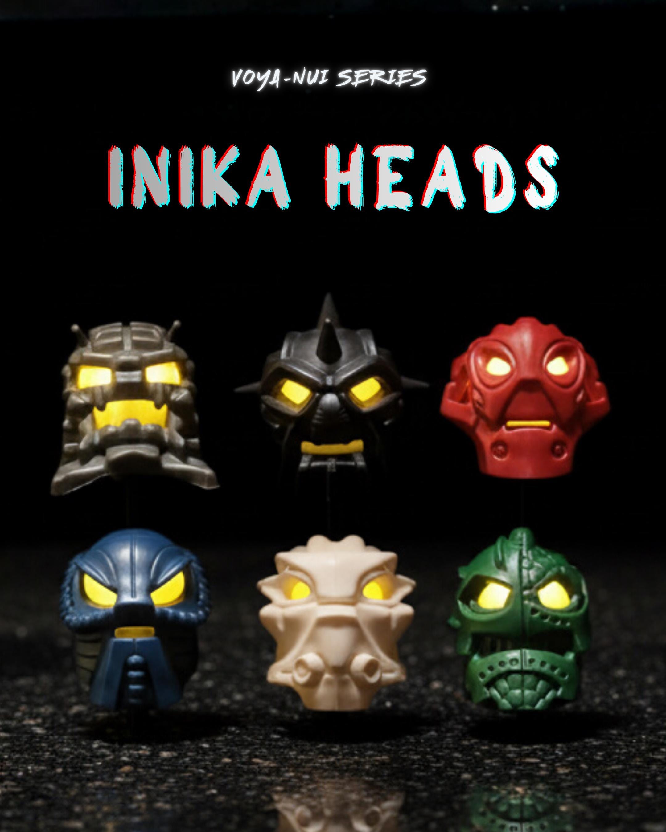 LIGHT YELLOW || Custom Magnet Activated Bionicle LED Inika Head