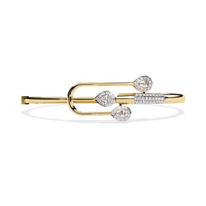 Pear Cut Lab Grown Diamond Bangle Bracelet | Designer Bracelet with Sustainable Diamonds - Lustraa’s Diamond Bracelet