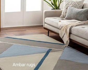 Hand Tufted Wool Rug Area Rug Modern Rug Abstract Rug Custom Luxury Rug