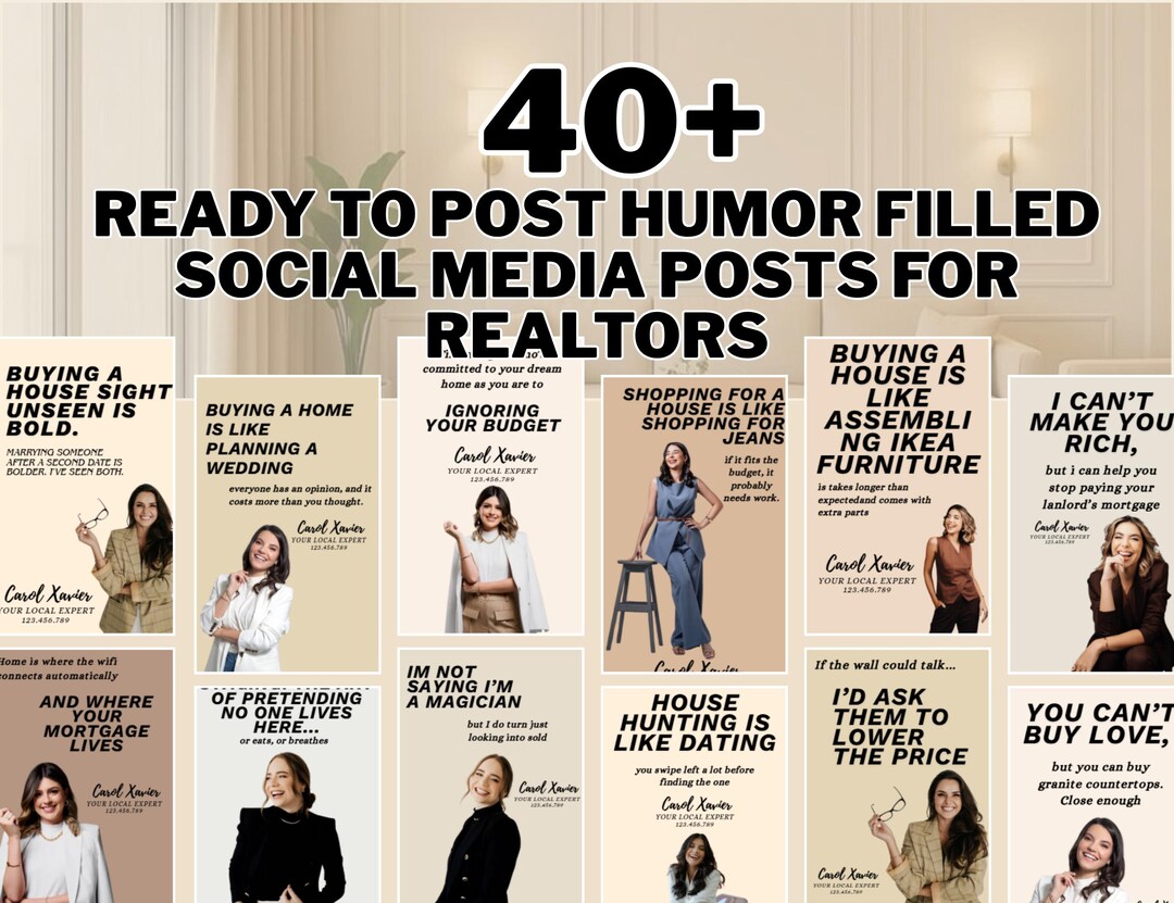 Fun Interactive Realtor Posts Funny Realtor Social Media Posts | Real Estate Marketing Templates ...