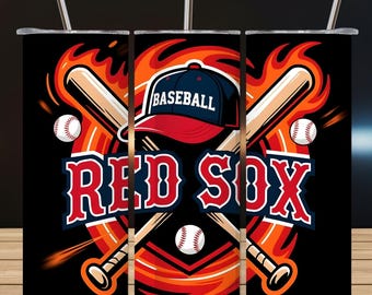 Red Sox Tumbler Wrap | Honkbalsublimatieontwerp (digitale download)