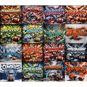 Graffiti Football Tumbler Wrap Bundle