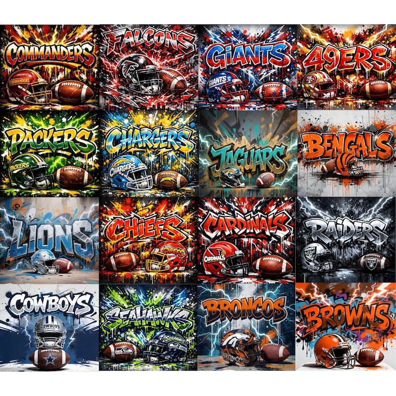 Graffiti Football Tumbler Wrap Bundle