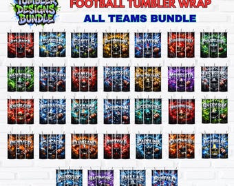 Wikkelbundel voetbalbeker | All Teams mascottegraffiti, 20oz mager (digitale download)