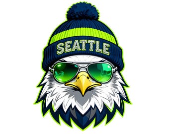 Seattle Seahawks retro voetbal, png PNGEgg | Game Day-sublimatieontwerp (digitale download)