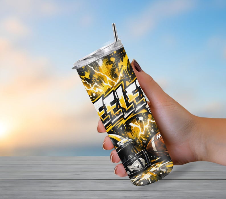 Graffiti Football Tumbler Wrap Bundle