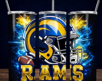 Ram 20oz skinny Tumbler Wrap PNG – sportmascotte sublimatie, Game Day drinkgerei, afdrukbare beker direct downloaden