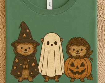 Ghost Hedgehog Halloween PNG, Cute Hedgehog Pumpkin Clipart, Fall Sublimation Shirt Design, Mugs, Stickers, Tumblers & Spooky Season Crafts