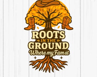 Roots in the Ground PNG, Family Reunion Sublimation Design, Black Family Tree Clipart, Where My Fam At, Roots Run Deep Digital Download